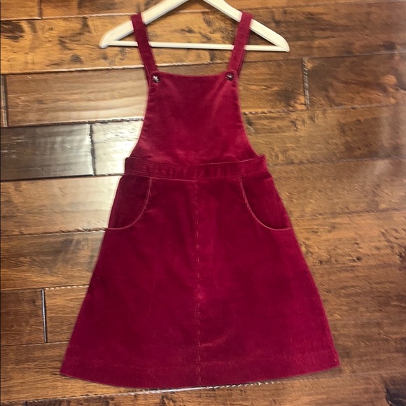 Lanz Of Salzburg Dresses & Skirts - Lanz of Salzberg Juniors Vintage Berry Red Corduroy Jumper Mini Dress-sz 7/8